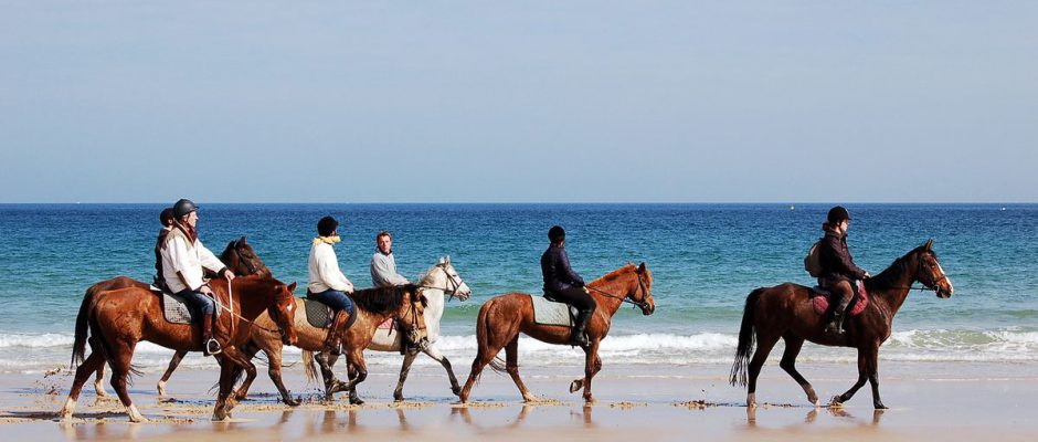 randonnée à cheval sur la plage